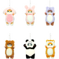 Plush animal keychains