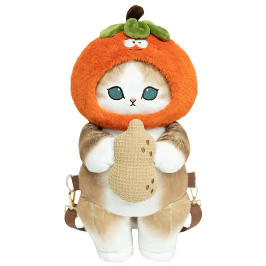 Pumpkin Cat Plush Backpack